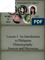 GROUP 1 LESSON: INTRO TO PHILIPPINE HISTORIOGRAPHY SOURCES