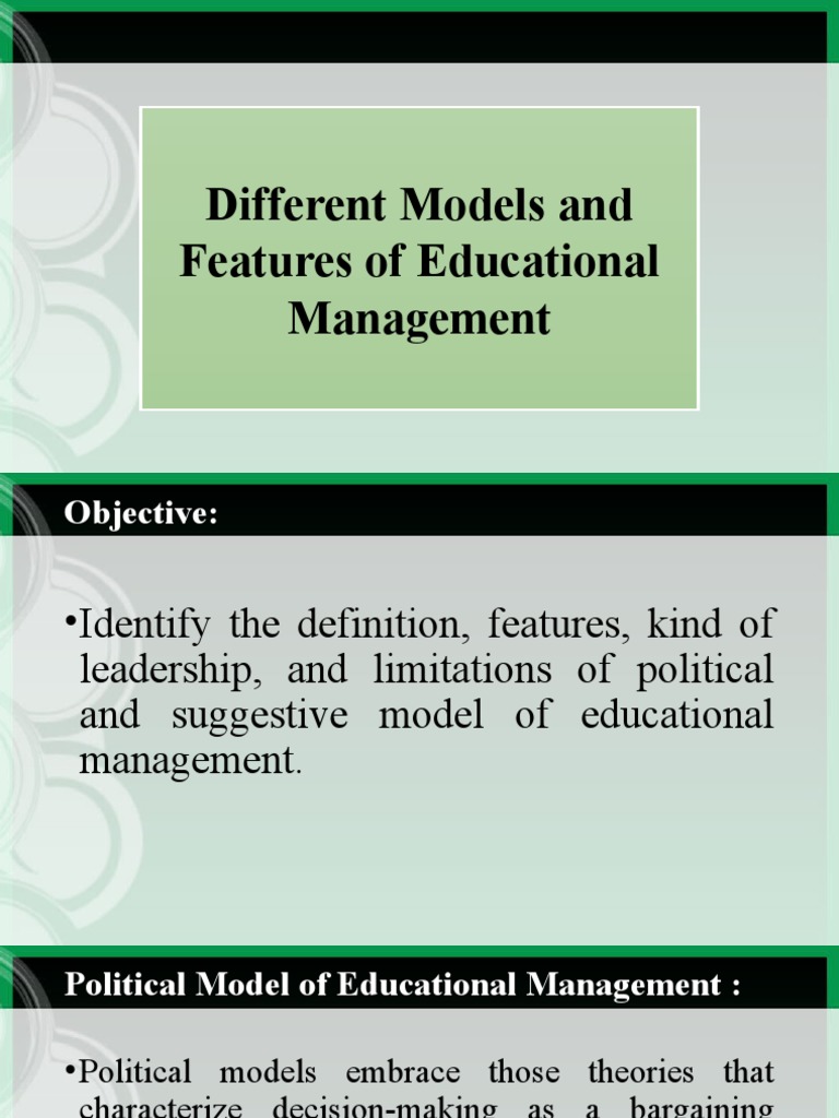 Political and Suggestive Model of Educational Management PDF Power