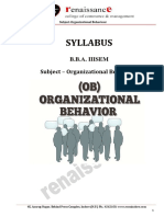 Organisation Behavior BBA - III