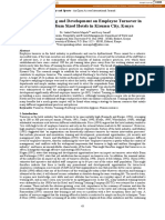 Effect of Training and Development On Employee Turnover in