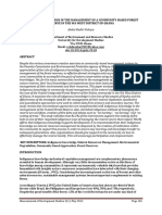 Indigenous Knowledge in The Management of A Community-Based Forest Reserve in The Wa West District of Ghana