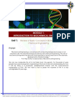 Introduction To Biochemical Engineering: Unit 1