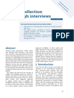 Data Collection Through Interviews: This Chapter Discusses The Following Points