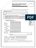 ACCOUNT OPENING APPLICATION FORM