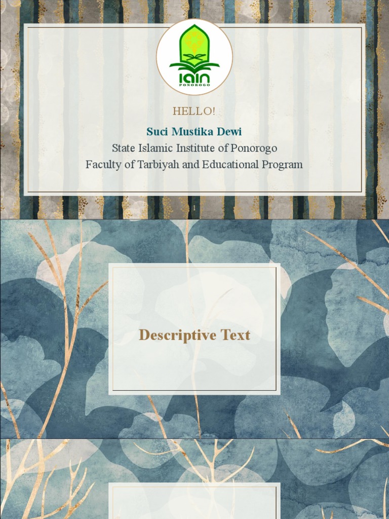 Descriptive Text Kelas X Pdf Verb Adjective