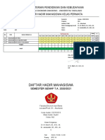 Daftar Hadir Mahasiswa Audit I