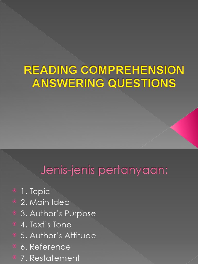 Reading Comprehension Answering Questions | PDF | Bulimia Nervosa ...