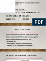 Osi Model Submitted To:Vikas Deswal Sir: Panipat Institute of Engineering and Technology