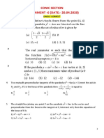 Assignment - 6-Conic Section (20.04.2020)