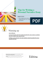 Tips For Writing A Personal Narrative Essay