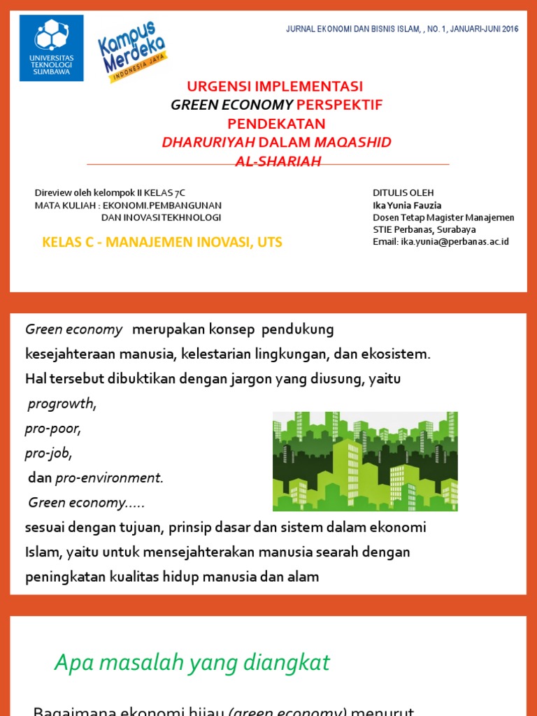 Green Economy-Kel - Ii 7C | PDF