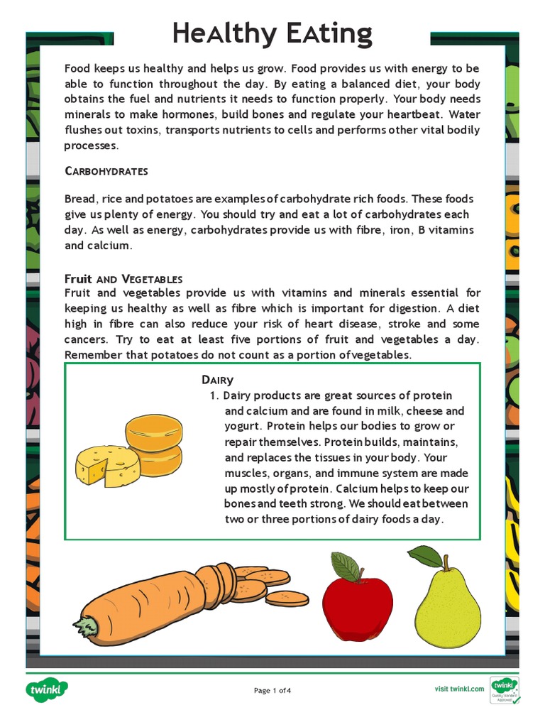 Understanding a Balanced Diet | PDF | Healthy Diet | Foods