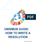 UNISMUN GUIDE: How to Effectively Write Resolutions