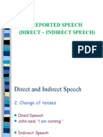Reported Speech (Direct - Indirect Speech)