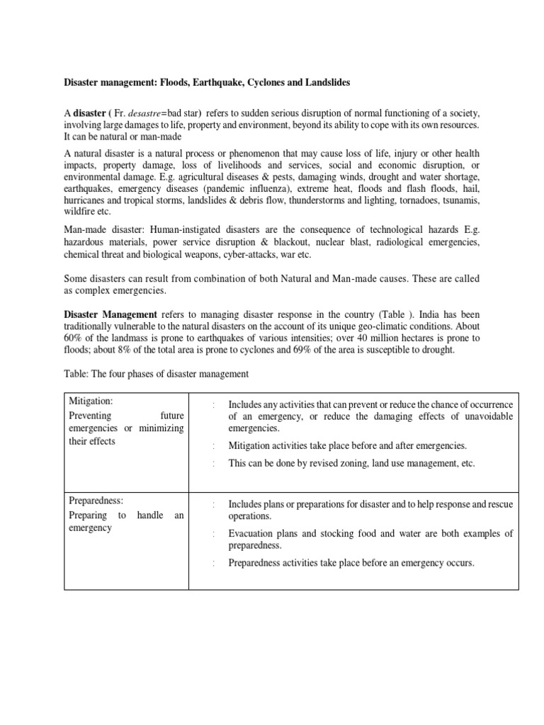 15876174340EVSAECC01 - Disaster MGT | PDF | Earthquakes | Flood