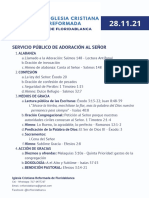 Servicio Público de Adoración Al Señor - Noviembre 28 de 2021