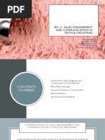 Bm-11: Sales Management and Communication in Textile Industries