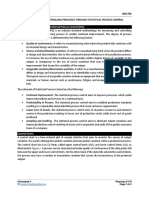 Definition and Rationale For Statistical Process Control (SPC)