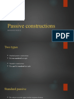 Passive Constructions: Engleski Jezik Ii