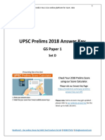 UPSC Prelims 2018 Answer Key: GS Paper 1