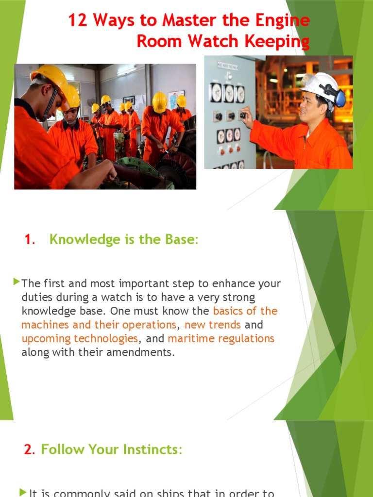 12 Ways To Master The Engine Room Watch Keeping PDF Senses