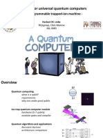 Hardware For Universal Quantum Computers: - A Programmable Trapped-Ion Machine