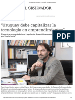 “Uruguay debe capitalizar la tecnología en emprendimientos”
