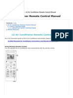 LG Air Conditioner Remote Control Manual