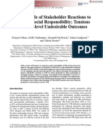 2019-Maon Et Al-The Dark Side of Stakeholder Reactions Tocorporate Social Responsibility - Tensionsand Micro-Level Undesirable Outcomes