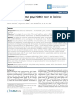 Mental Health and Psychiatric Care in Bolivia 2014