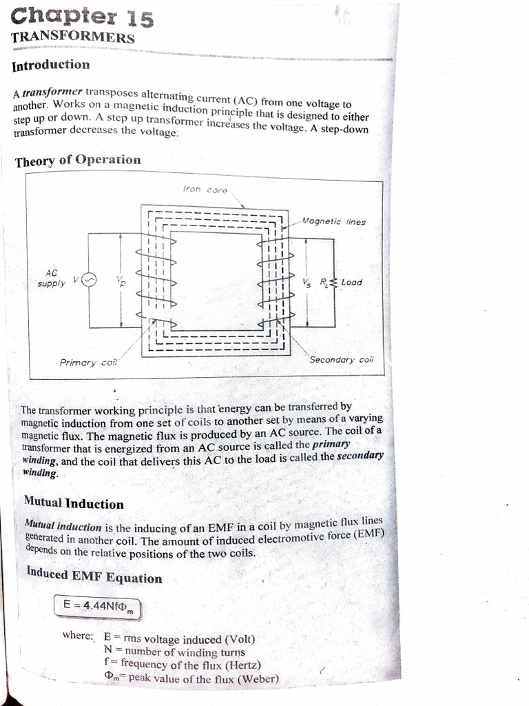 1P Transformers Formula PDF Inductor Transformer