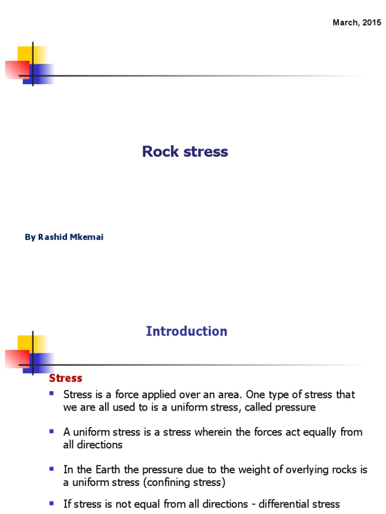 Understanding Rock Stress Mechanics | PDF | Stress (Mechanics) | Young ...