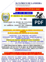 Cartaz do 6º Passeio de Cicloturismo do Rancho Folclórico da Landeira 