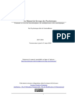 Manuel de Sevrage Des Psychotropes | PDF | Soins de santé ...