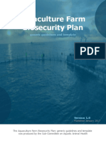 Aquaculture Farm Biosecurity Plan