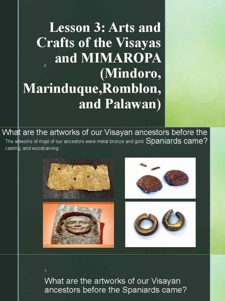 Lesson 3 Arts and Crafts of The Visayas and MIMAROPA PDF Weaving Basket Weaving