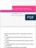 3. KOMUNIKASI PADA REMAJA