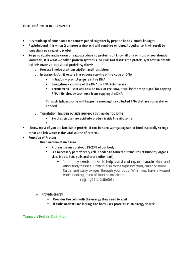 Transport Protein Definition PDF Proteins Rna