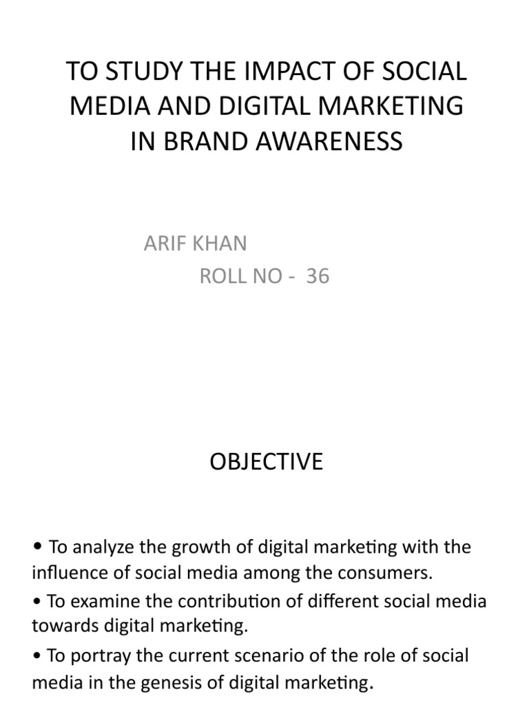 To Study The Impact of Social Media and | PDF | Sampling (Statistics ...
