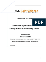 Mesurer La Performance Des PSL Transporteurs Sur La Supply Chain