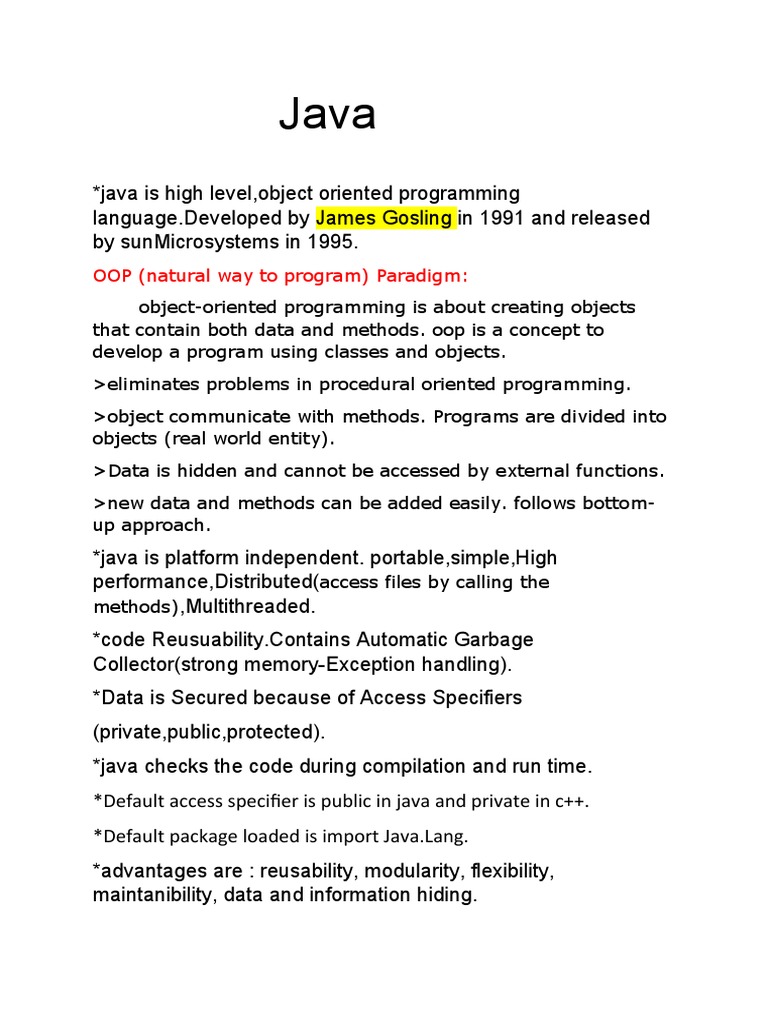 Oops Java | Download Free PDF | Class (Computer Programming ...