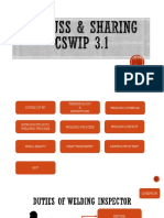 Discuss and Sharing CSWIP 3.1 (Duties and Terminology