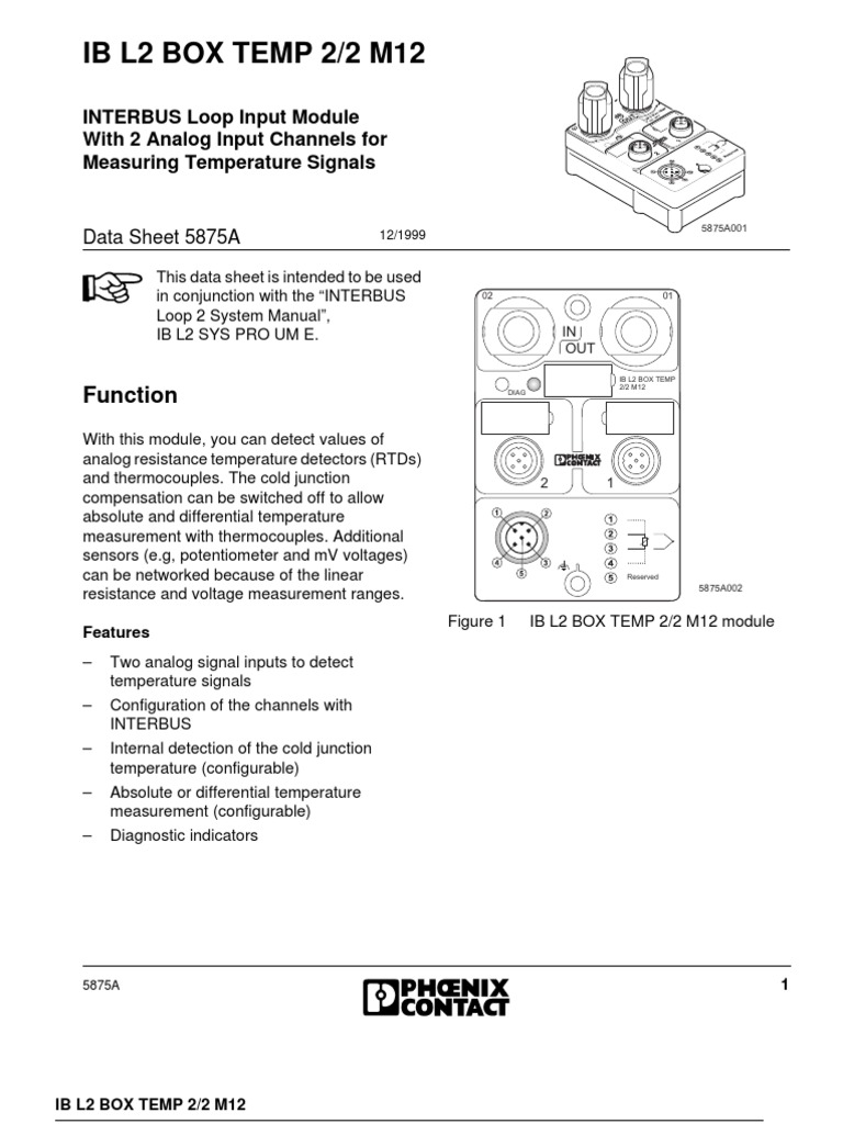 Datasheet 2 Thermocouple Coaxial Cable