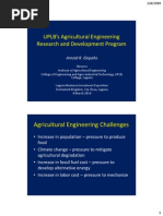 UPLB's Agricultural Engineering Research and Development Program