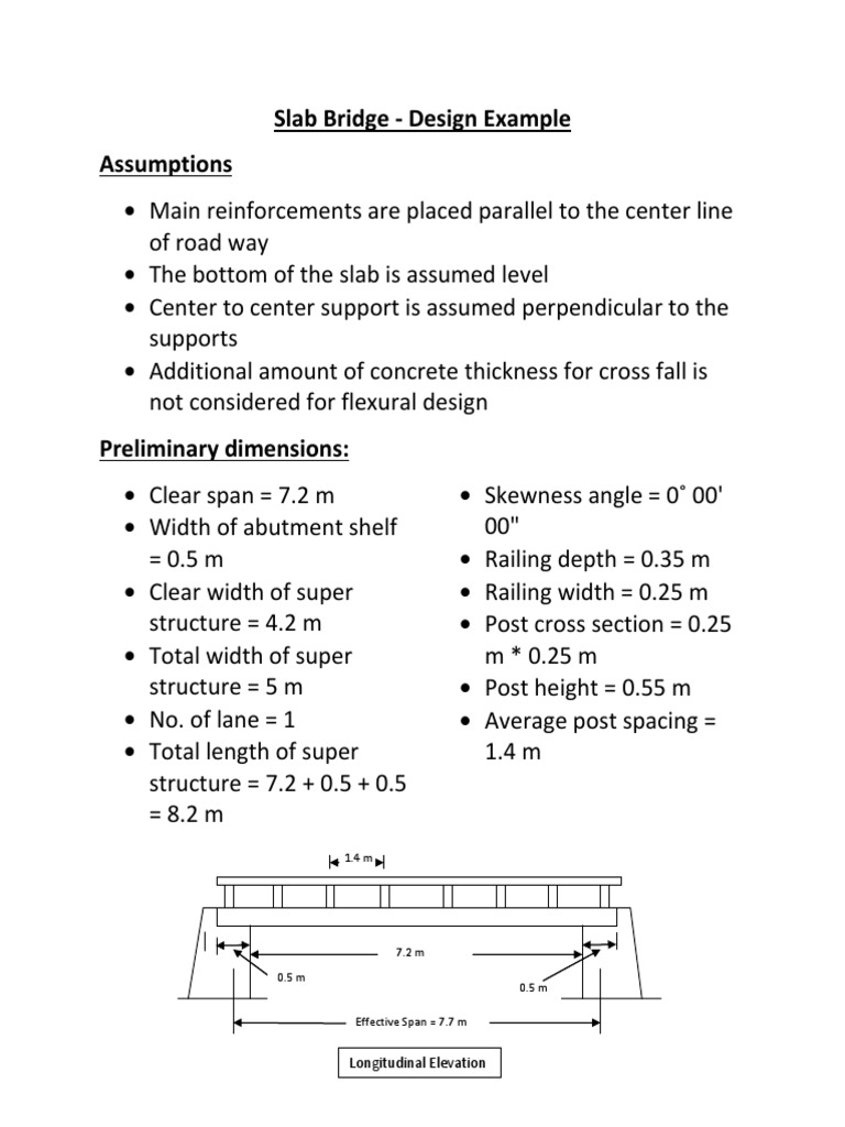 Slab Bridge Design Example PDF Bending Fracture