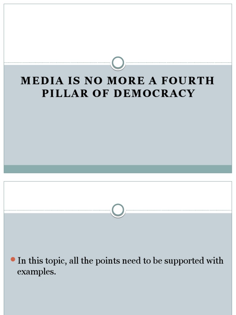 social media is the fourth pillar of democracy essay
