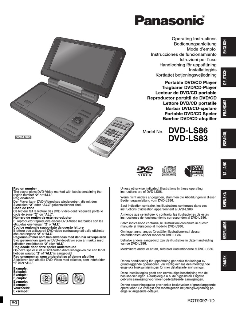 Panasonic DVDLS86 DVD Player PDF