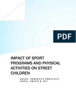 Impact of Sport Programs and Physical Activities On Street Children