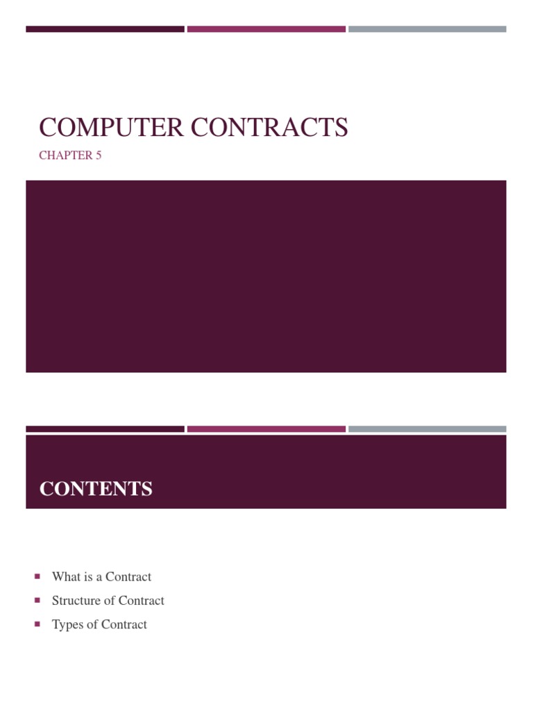 Computer Contracts in Professional Practice Sir Zulqi | PDF ...