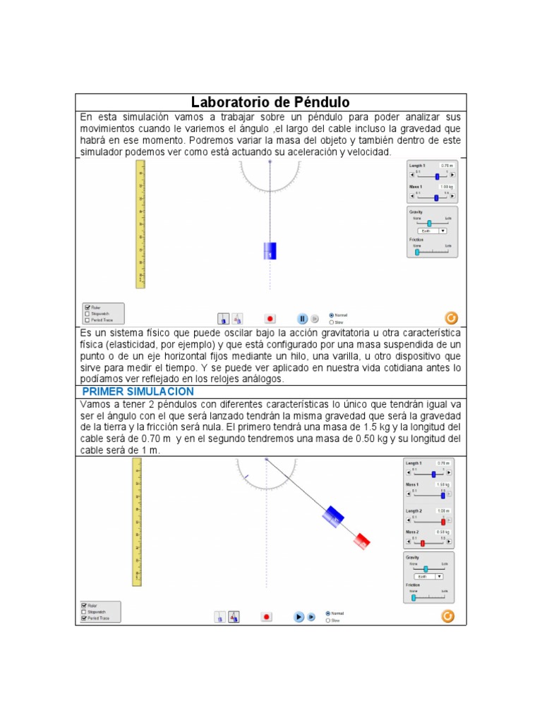 Pendulum Lab | PDF | Péndulo | Metrología